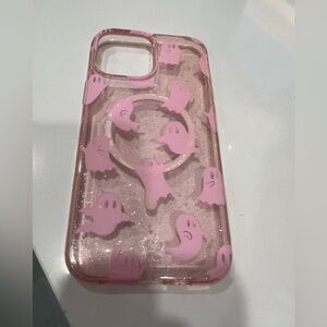 Velvet Caviar Pink Ghost Glitter Phone Case Fits Fits IPhone 13 ProMax